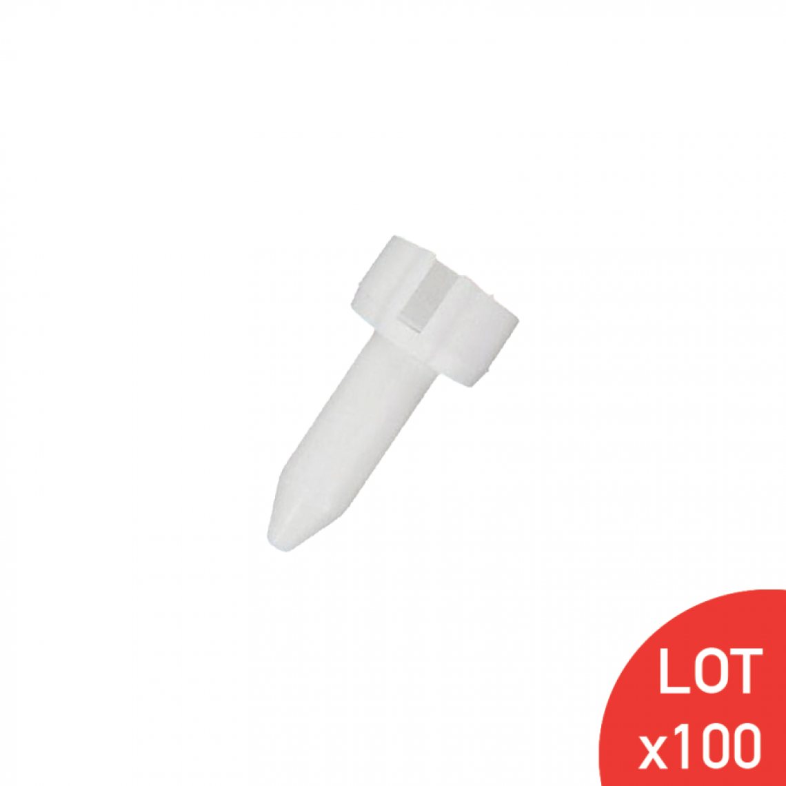 Secury-T - Fourreau (cache-axe) PVC blanc pour paumelle universelle LOT DE 100 - Bloque-porte