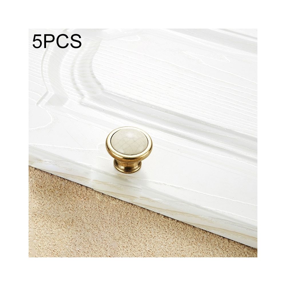 Wewoo - Poignée d'armoire 5 PCS 5089 de garde-robe en céramique à un trou - Poignée de porte