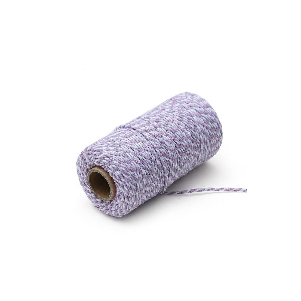 Wewoo - Fil de coton bicolore fait à la main bricolage cordon cadeau boîte d'emballage corde 2 mm d'épaisseur 100 m / rouleau 11 - Corde et sangle