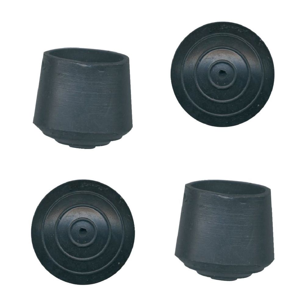 Pvm - Embout enveloppant caoutchouc noir PVM Ø22mm x4 - Pieds & roulettes pour meuble