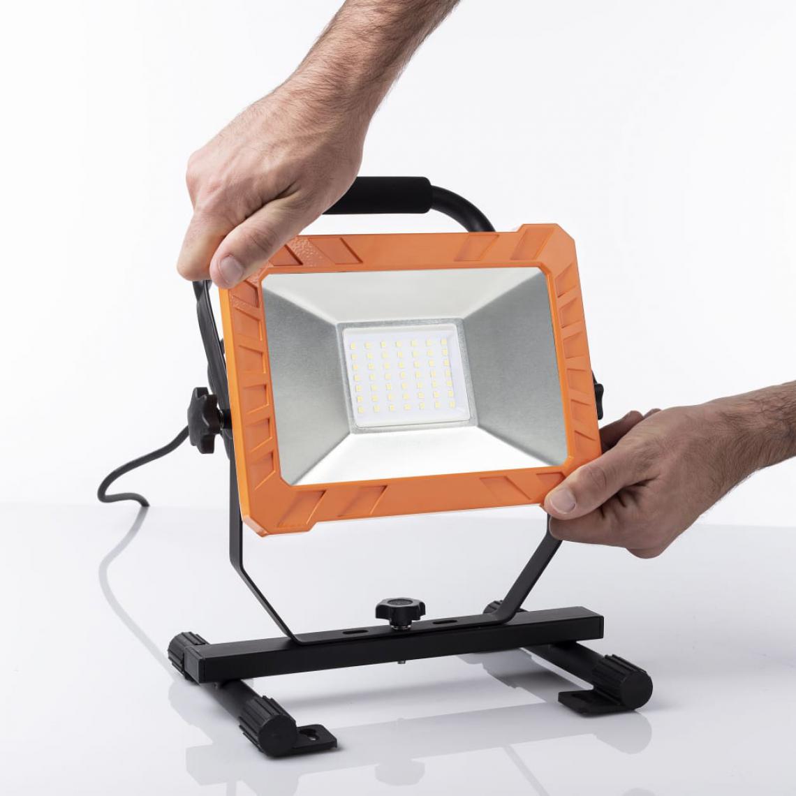 Smartwares - Smartwares Lampe de travail à LED 24,5x18x36 cm Orange - Projecteur de chantier