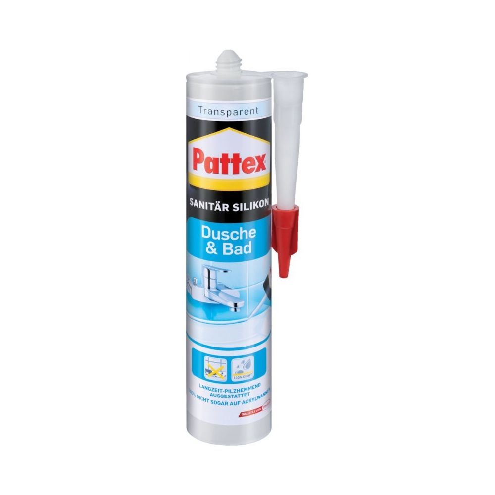 Pattex - Pattex Silicone sanitaire 300 ml, transparent (Par 12) - Colle & adhésif