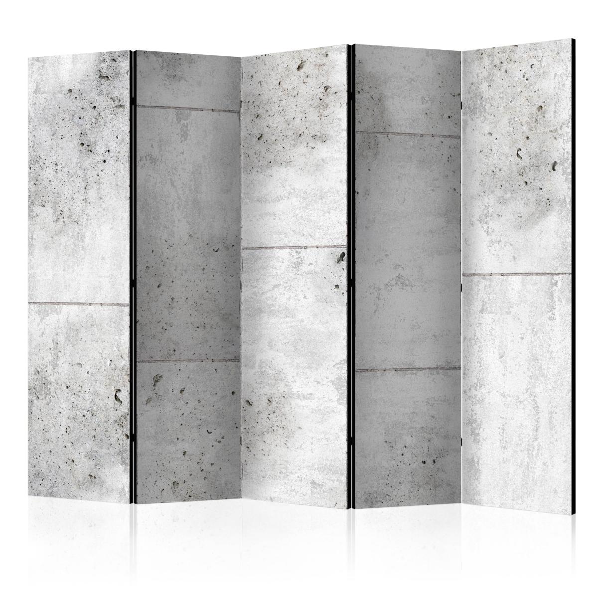 Bimago - Paravent 5 volets - Concretum murum II [Room Dividers] - Décoration, image, art | 225x172 cm | XL - Grand Format | - Cloisons