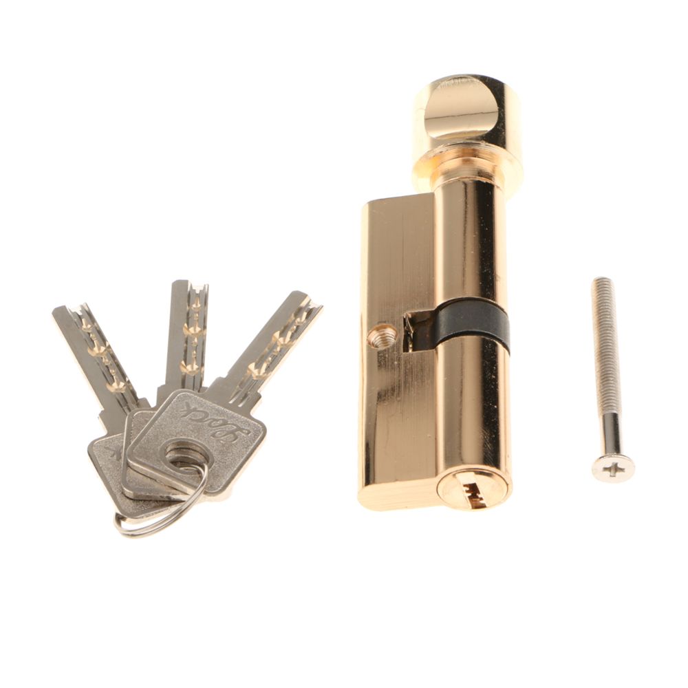 marque generique - serrure à clé de cylindre de serrure de porte de cylindre en alliage de zinc anti-snap avec 3 clés - Bloque-porte