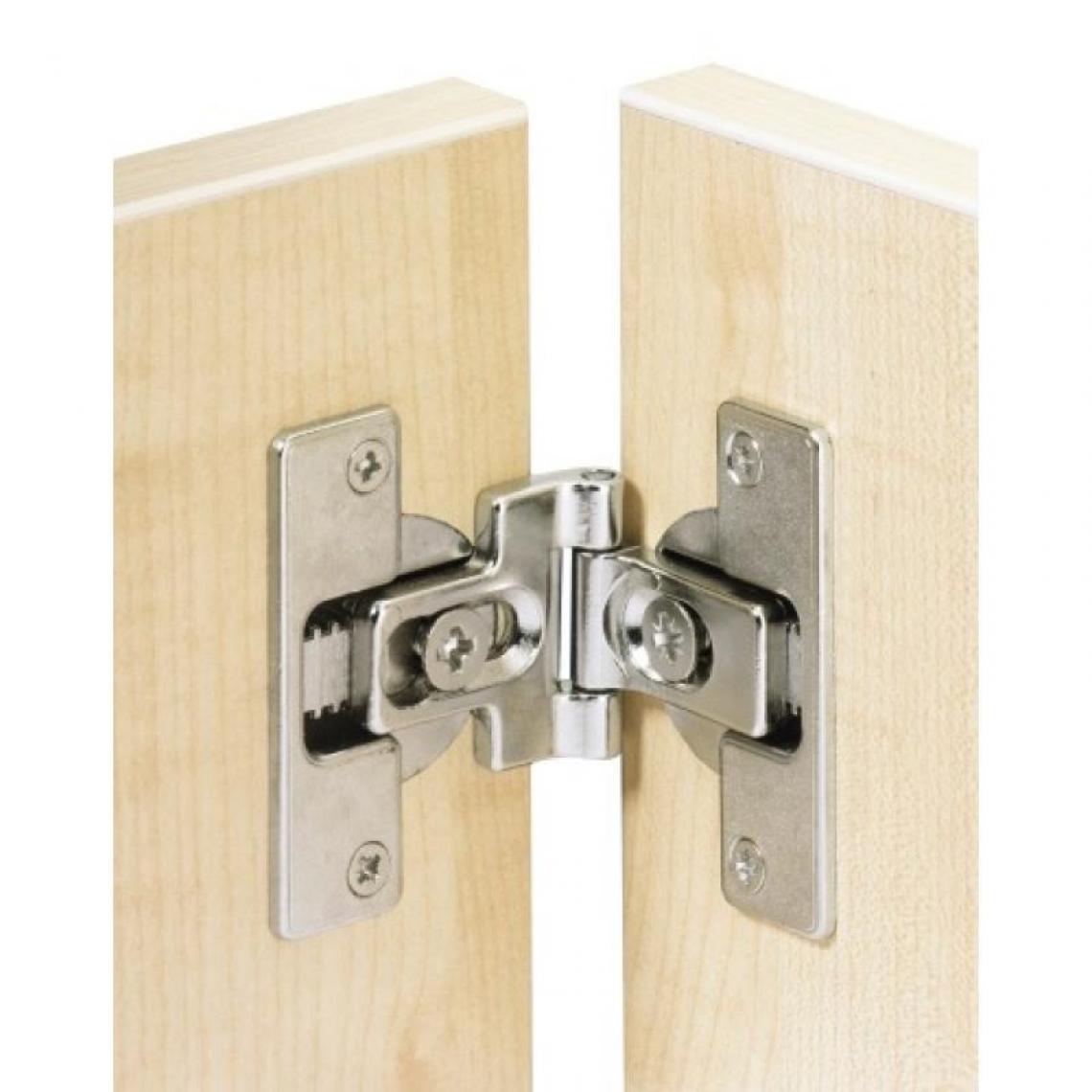 Hettich - Charnière invisible spécifique 180° pour portes pliantes avec axe de rotation décalé - Bloque-porte