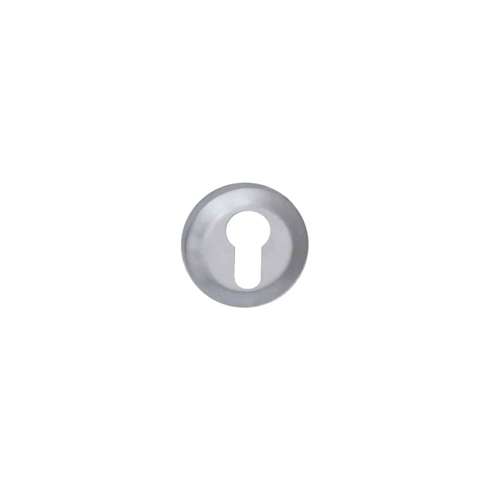 marque generique - Rosace à cylindre Aluminium - Ronde - Finition Chrome perle - Poignée de porte
