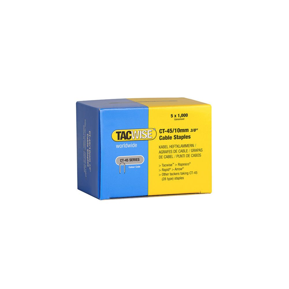 Tacwise - Boîte de 5000 agrafes pour câble de type CT45 L. 10 mm - TA-0352 - Tacwise - Clouterie