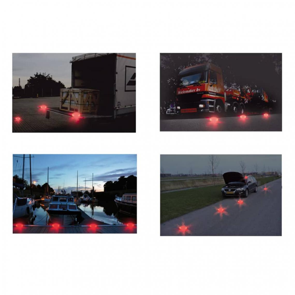 Icaverne - Icaverne - Panneaux de signalisation routière collection Disques d'avertissement avec 16 LED 2 pcs Orange - Extincteur & signalétique