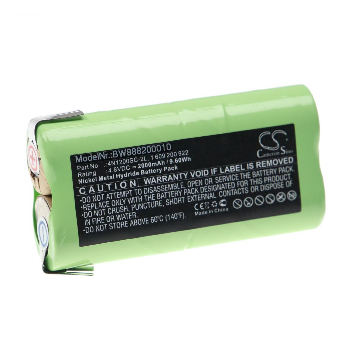 Vhbw - vhbw Batterie compatible avec Bosch AGS 65, P800S outil électrique (2000mAh NiMH 4,8 V) - Clouterie