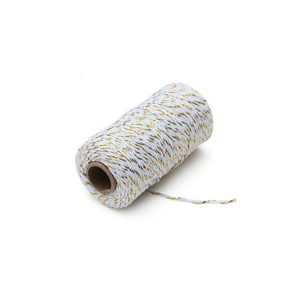 Wewoo - Fil de coton bicolore fait à la main bricolage cordon cadeau boîte d'emballage corde 2 mm d'épaisseur 100 m / rouleau 24 - Corde et sangle