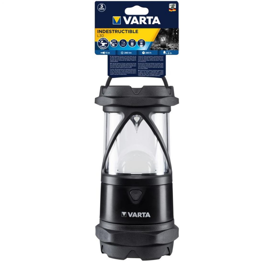 Varta - Torche Indestructible VARTA PRO L30 - 6 AA (non incluses) - 18761101111 - Lampes portatives sans fil