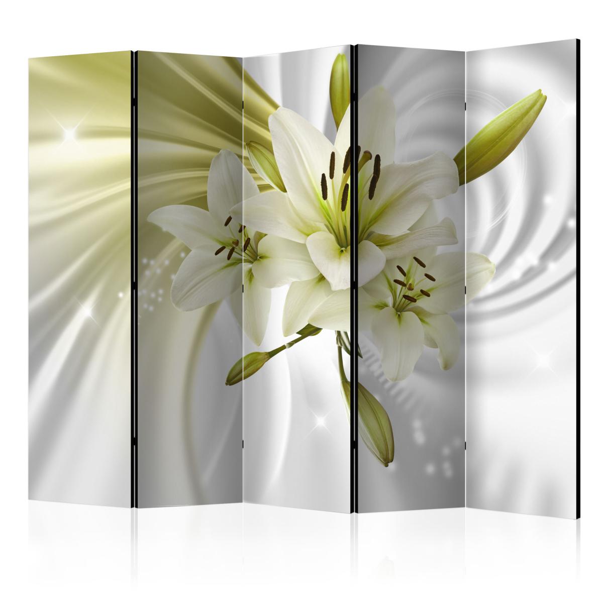 Bimago - Paravent 5 volets - Green Captivation II [Room Dividers] - Décoration, image, art | 225x172 cm | XL - Grand Format | - Cloisons