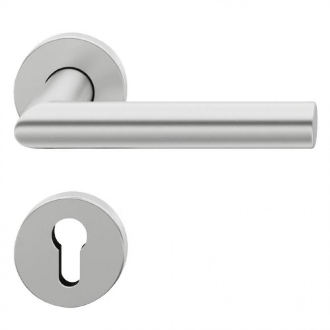 Fsb - Béquille double sur rosaces série 1076 aluminium anodisé avec rosaces clé - Poignée de porte