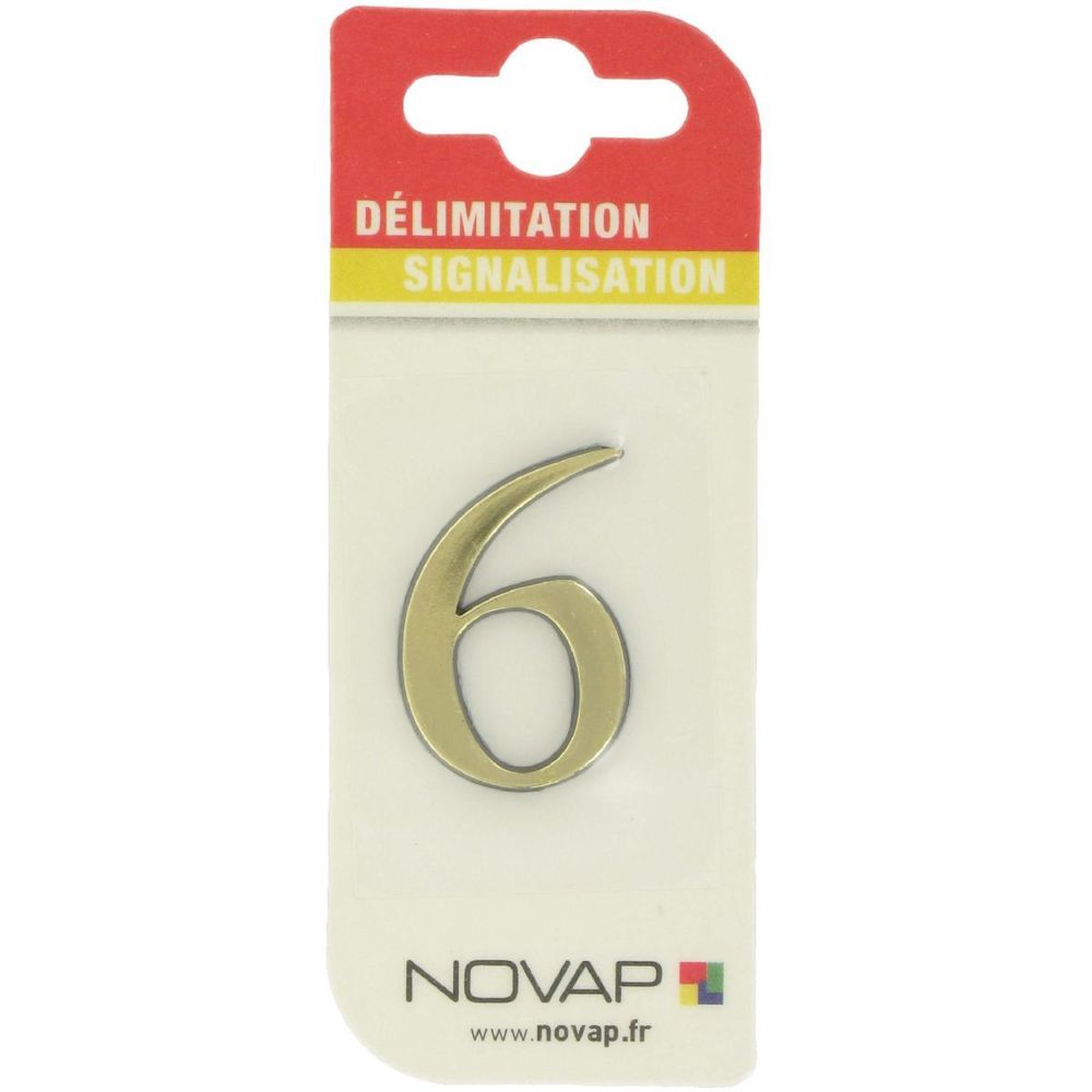 Novap - Adhésif plastique en relief coloris or Novap 6 - Extincteur & signalétique