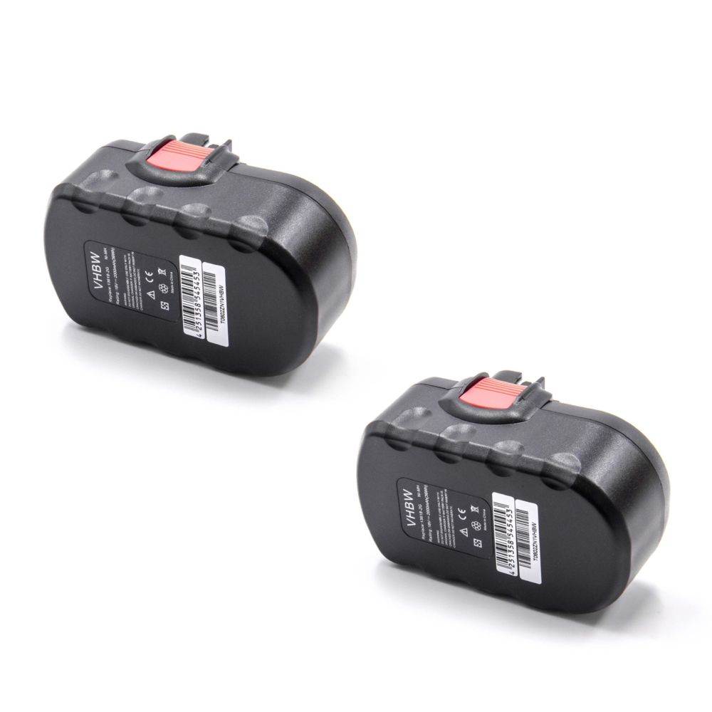 Vhbw - vhbw 2x NiMH batterie 2000mAh (18V) pour outil électrique outil Powertools Tools Bosch 1688K-24, 22618, 23618, 32618, 32618-2G, 32618-RT, 33618 - Clouterie