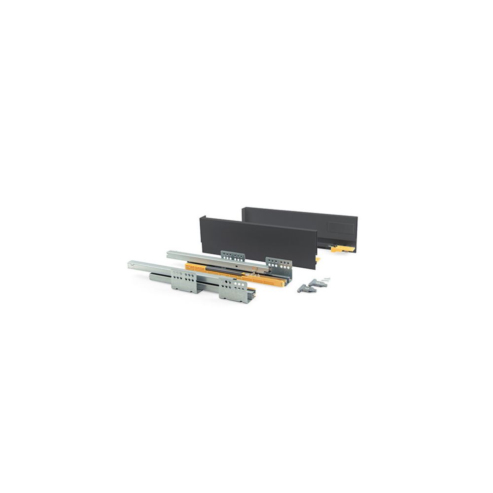 Emuca - Kit de tiroir Concept hauteur 105 mm et profondeur 500 mm finition gris anthracite - 3100535 - Emuca - Glissière, coulisse de tiroir