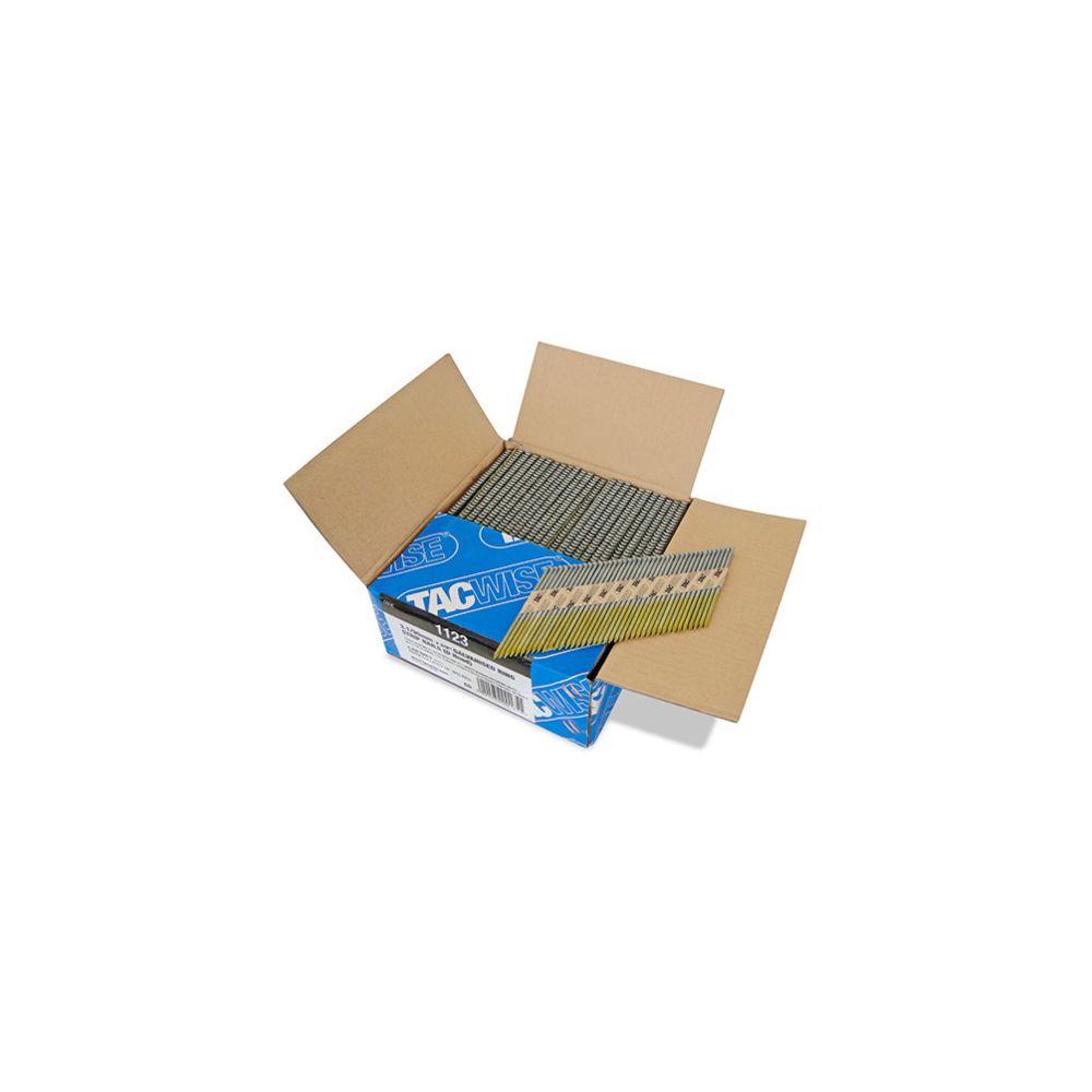 Tacwise - Boîte de 2200 clous, annelés extra galvanisés en bande papier 34° D. 3,1 x 90 mm - Tacwise - 1123 - Clouterie