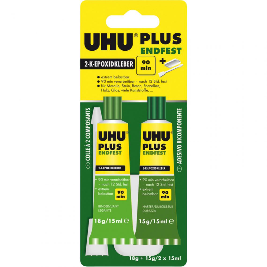 Uhu - UHU Colle à 2 composants plus endfest, 33 g dans un tube () - Colle & adhésif