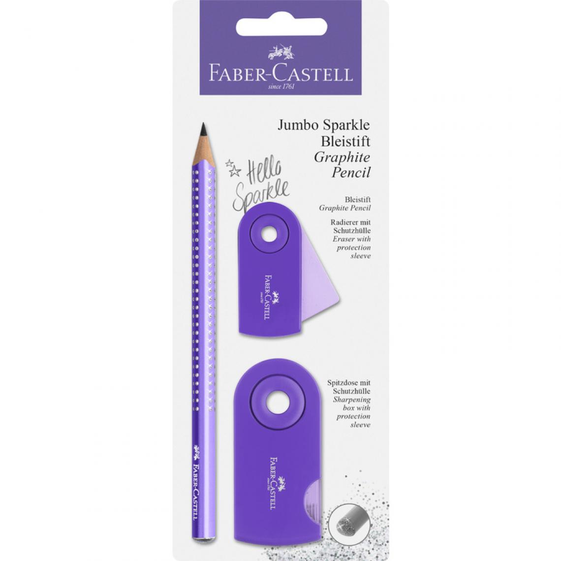 Faber-Castell - FABER-CASTELL Kit d'écriture Jumbo GRIP SPARKLE Pearl, lilas () - Outils et accessoires du peintre