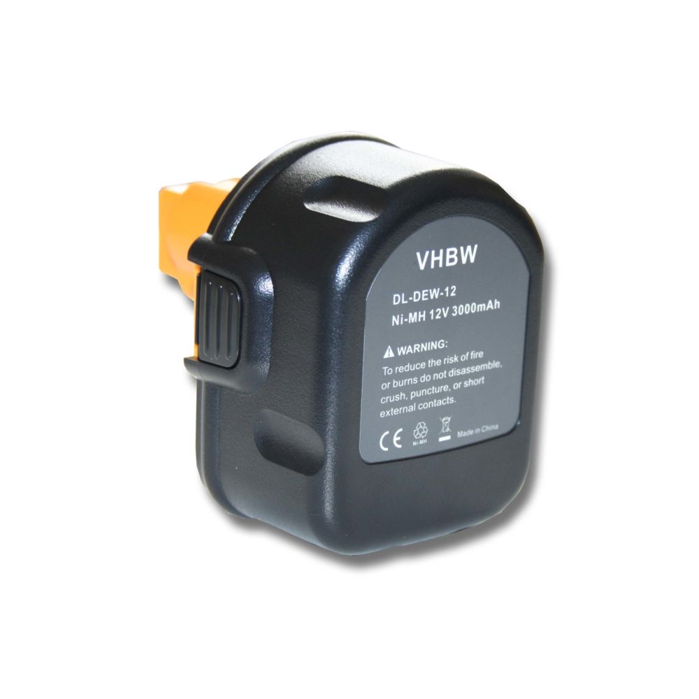 Vhbw - vhbw Ni-MH batterie 3000mAh (12V) pour outils DW953KF-2, DW953KS-2, DW953KV-2, DW953RFK2 comme Dewalt 152250-27, 397745-01, DC9071, DE9037. - Clouterie