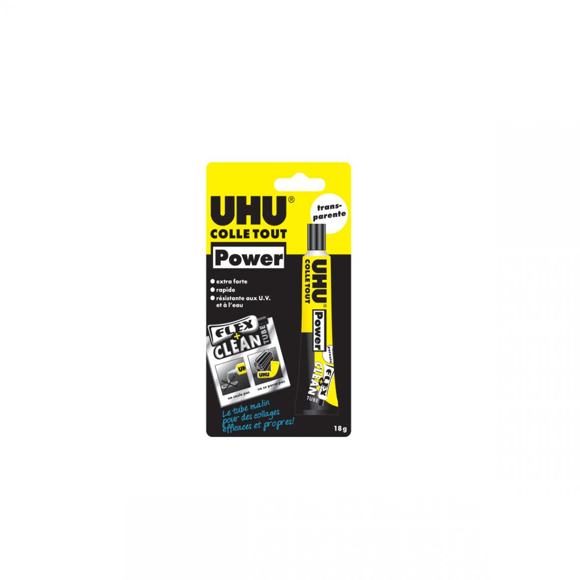 Uhu - Colle Tout multi-matériaux UHU Power Flex + Clean - 18g - 48495 - Colle & adhésif