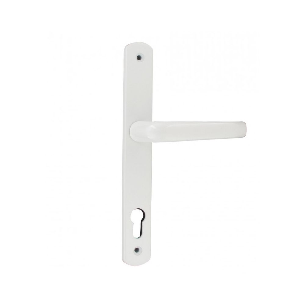 Secury-T - Demi-ensemble aluminium revêtu blanc carré 8X90 mm coté extérieur - Verrou, cadenas, targette