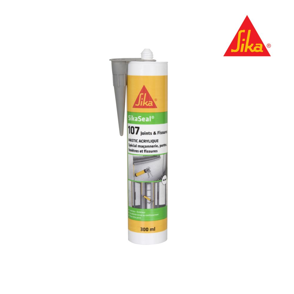 Sika - Mastic acrylique SIKA Sikaseal 107 Joint et fissure - Gris - 300ml - Colle & adhésif
