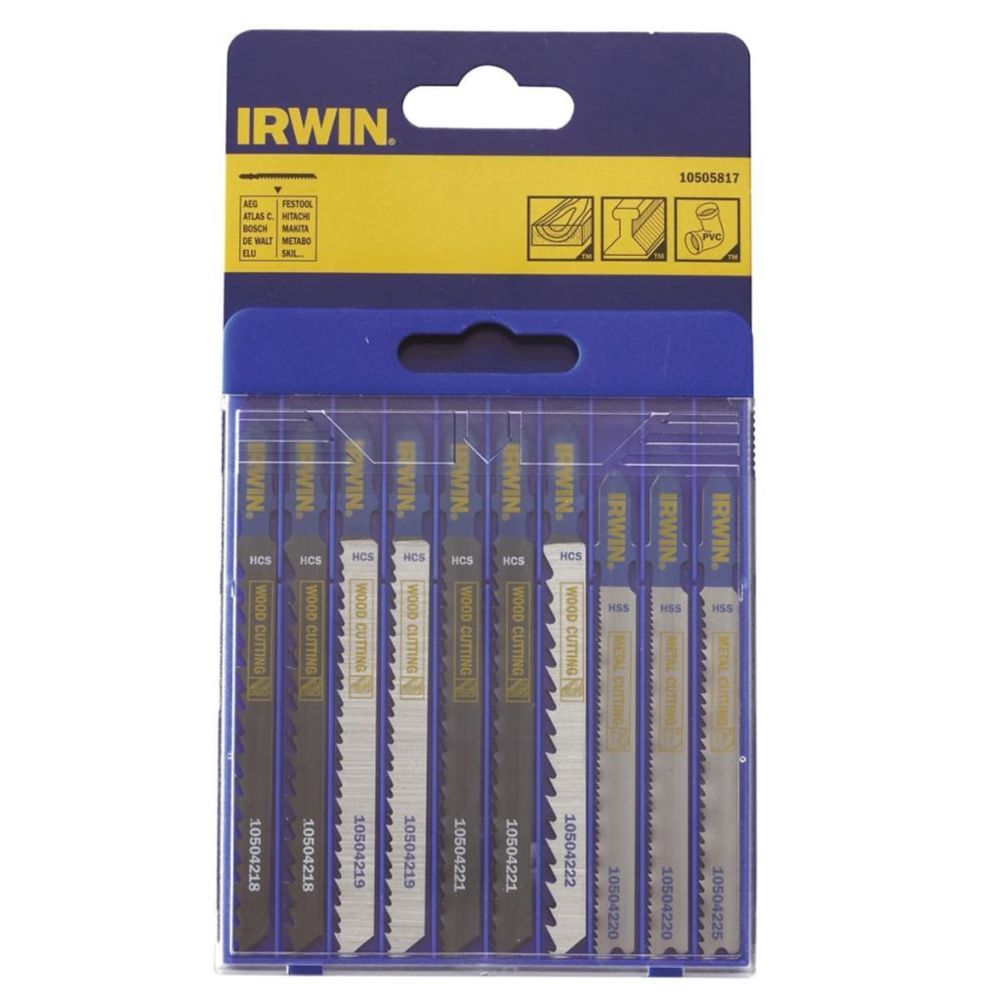 Irwin - Irwin Set de 10 Lames de scies sauteuses de 10505817 - Outils de coupe