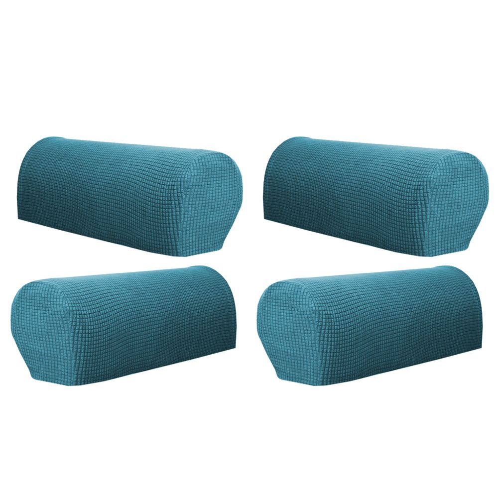 marque generique - Ensemble de 4 couvre-accoudoirs de canapé en flanelle pour meubles, vert foncé - Tiroir coulissant
