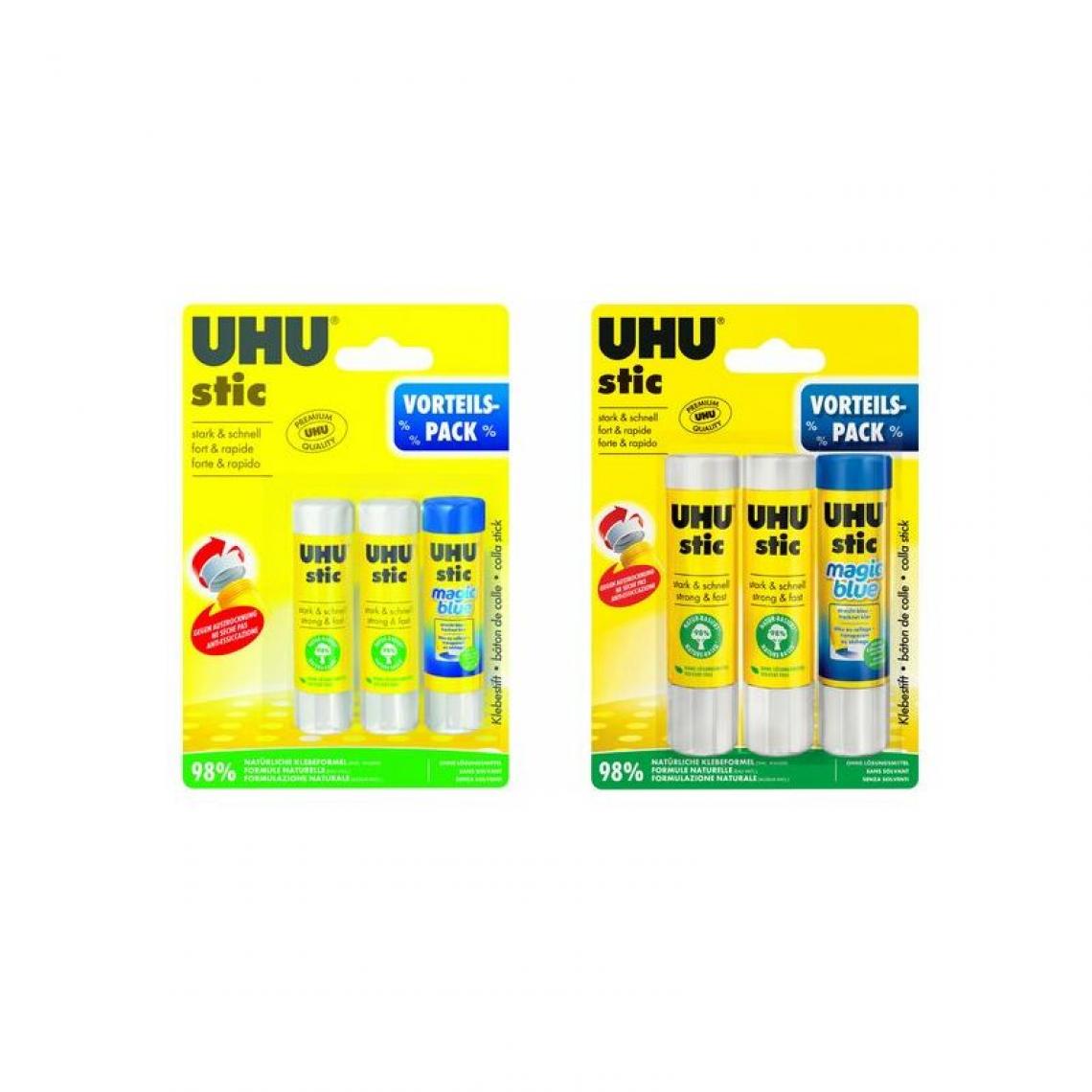 Uhu - UHU Pack économique Bâtons de colle stic et stic Magic () - Colle & adhésif