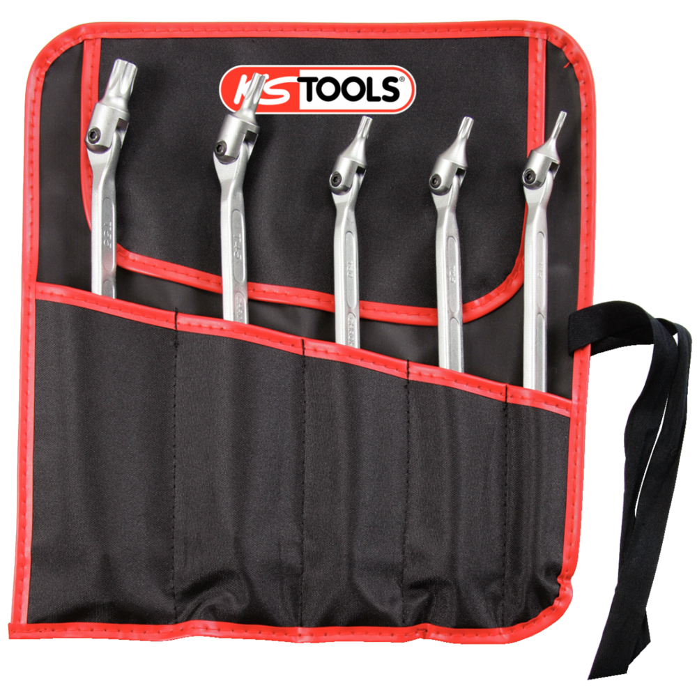 Ks Tools - Trousse de 5 pièces de clés à embouts articulés TORX-CRV KS TOOLS 517.0320 - Clés et douilles