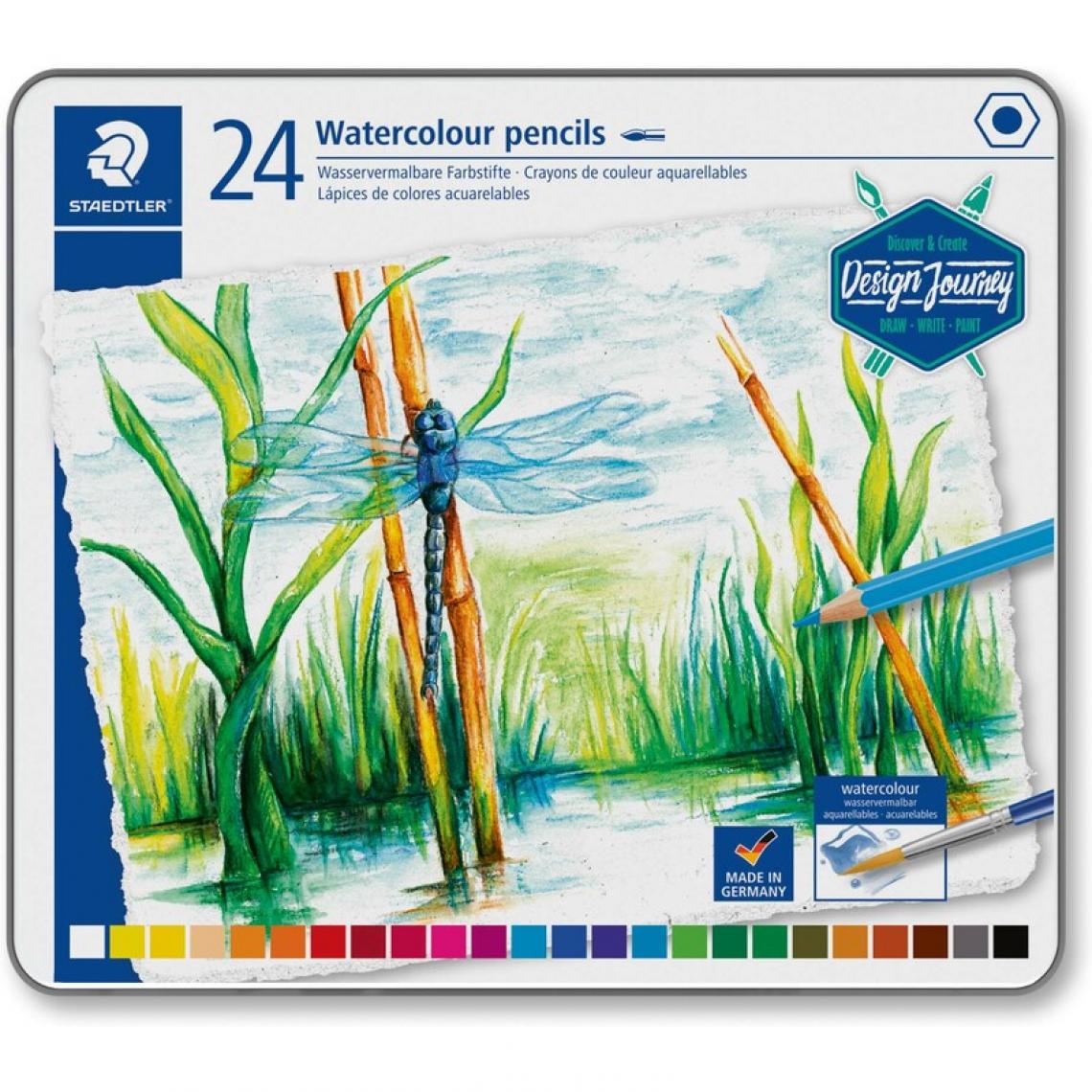 Staedtler - STAEDTLER Crayon de couleur Design Journey, étui métal de 24 () - Outils et accessoires du peintre