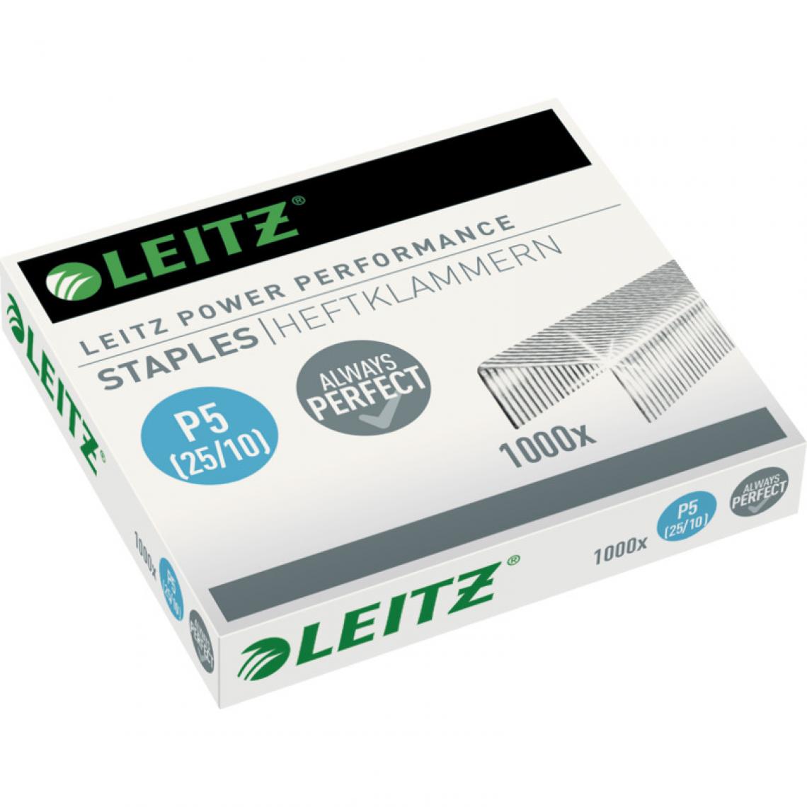 Leitz - LEITZ agrafes, No 25/10, contenu: 1.000 pièces, zingué () - Boulonnerie