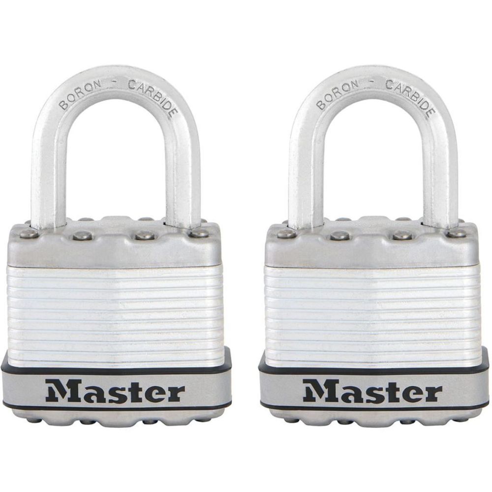 Master Lock - Master Lock Cadenas Excell 2 pcs Acier laminé 45 mm M1EURT - Bloque-porte