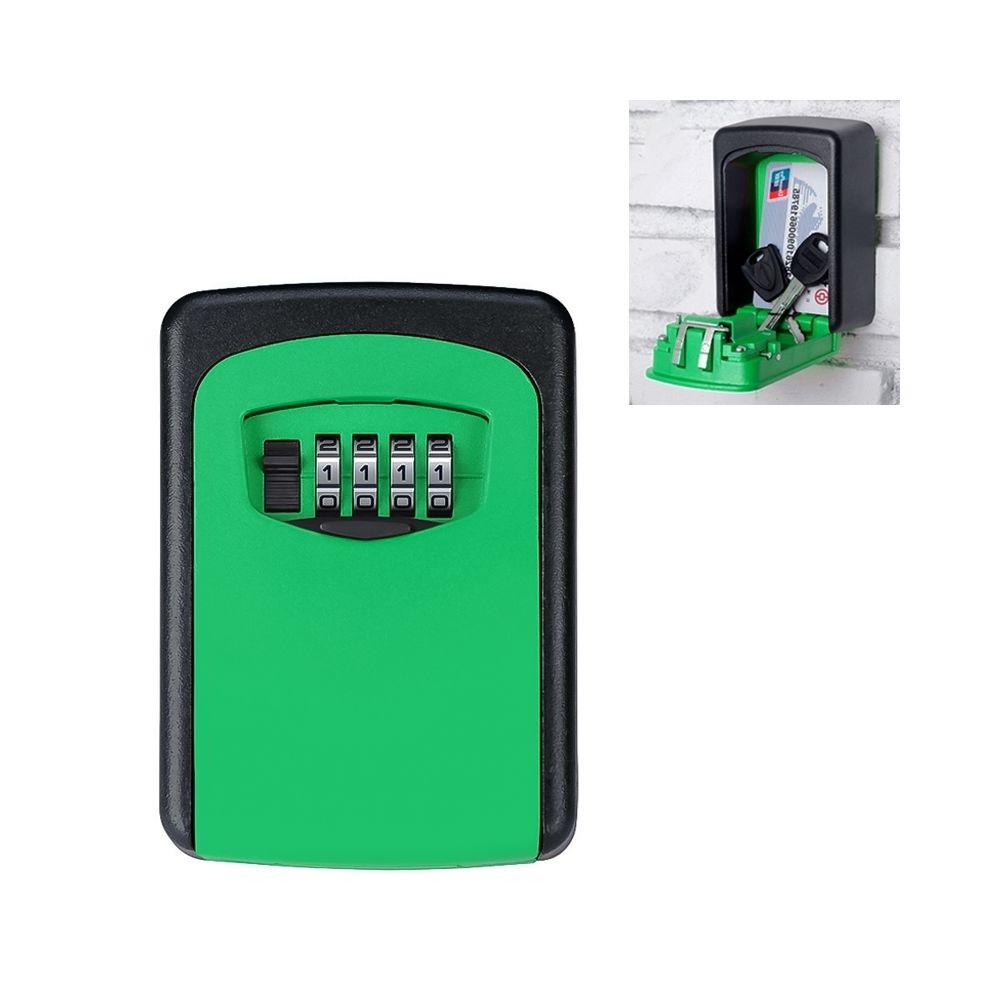 Wewoo - Boîte de rangement pour clés à suspendre au mur avec verrou mot passe en métal à 4 chiffres (vert) - Verrou, cadenas, targette