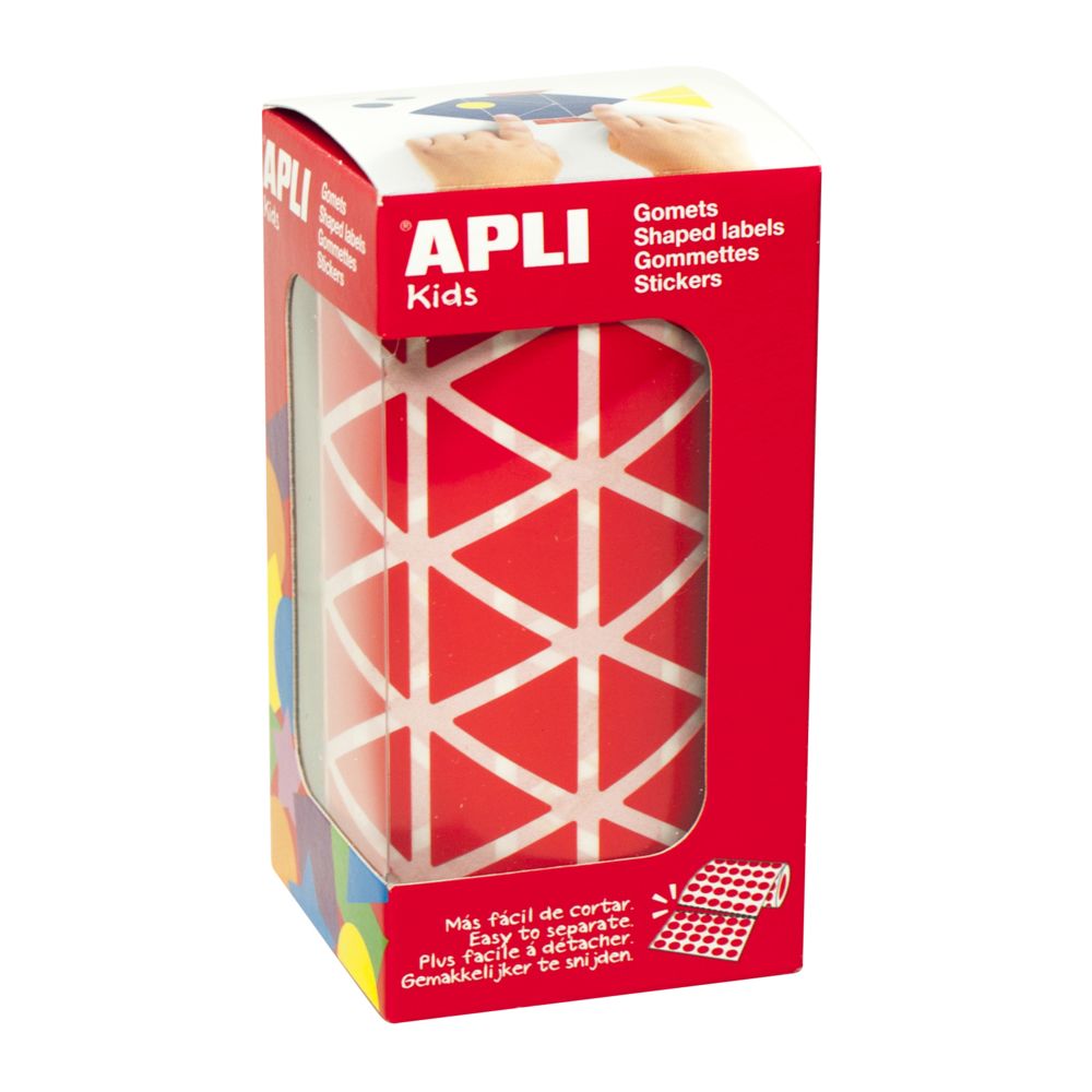 Apli Agipa - Gommettes rouleau Triangle 20 mm rouge x 2 832 - Apli Agipa - Colle & adhésif