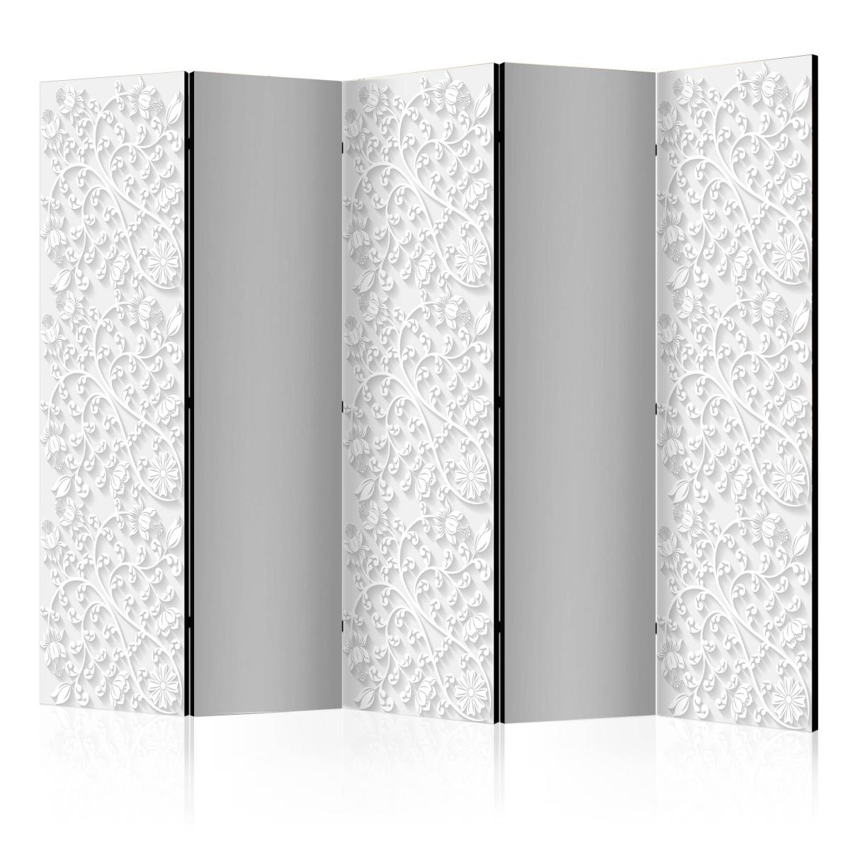 Bimago - Paravent 5 volets - Room divider – Floral pattern II - Décoration, image, art | 225x172 cm | XL - Grand Format | - Cloisons