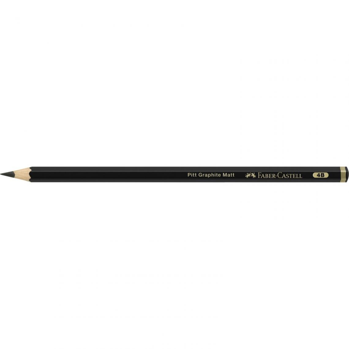 Faber-Castell - FABER-CASTELL Crayon graphite PITT GRAPHITE Matt, dureté 4B () - Outils et accessoires du peintre