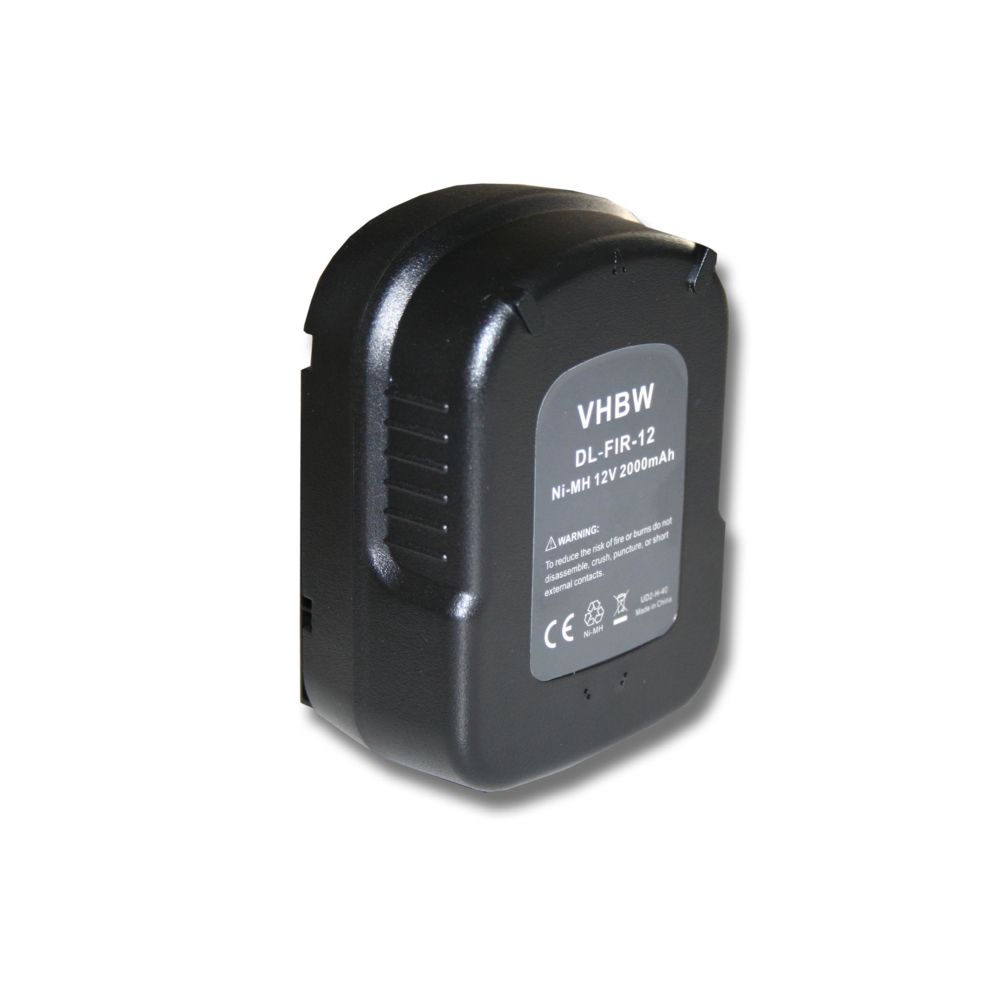 Vhbw - vhbw Batterie Ni-MH 2000mAh (12V) pour outils électriques Black & Decker EPC12 H1, EPC128, EPC128BK, EPC128V comme A12, A12EX. - Clouterie