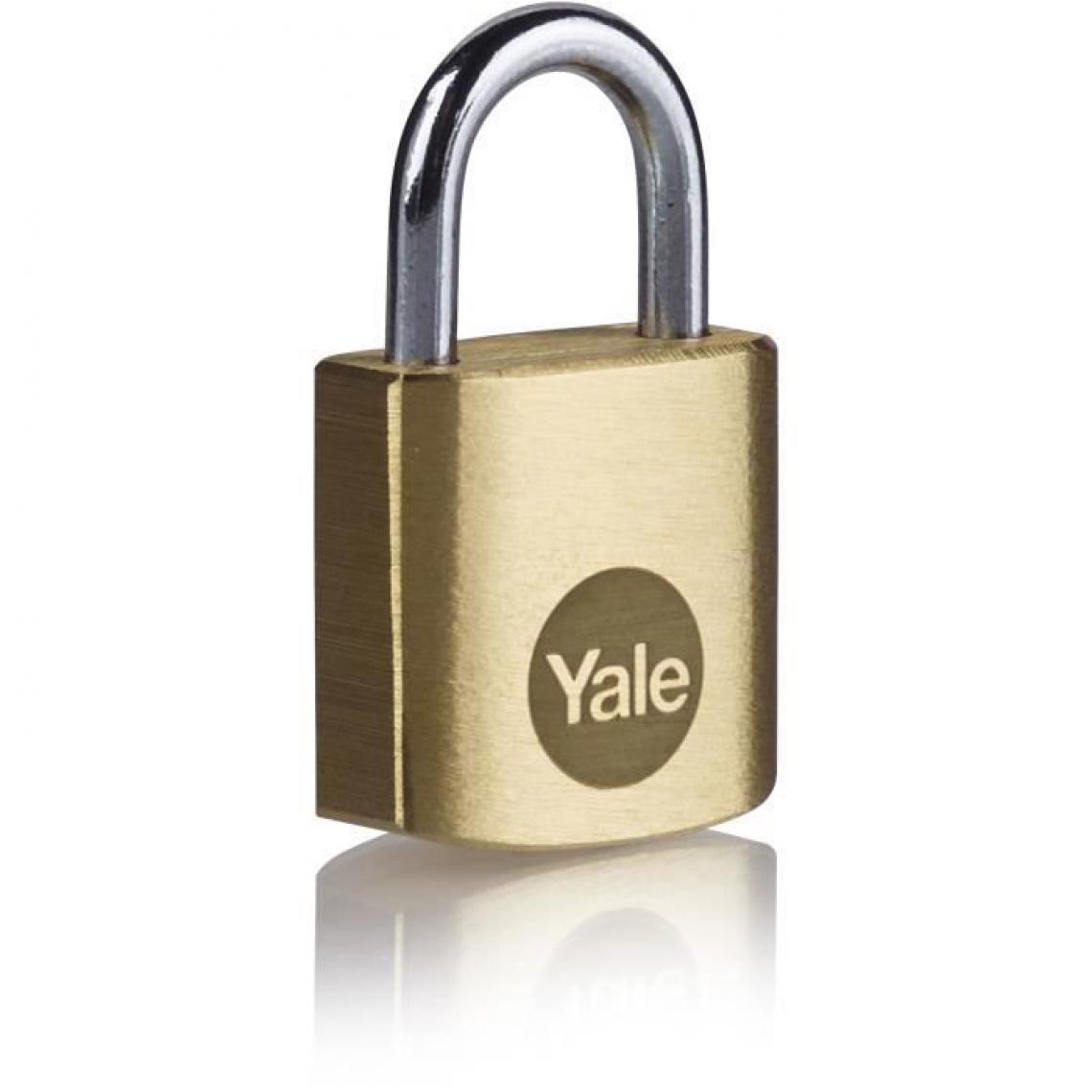 Yale - YALE Lot de 2 cadenas laiton s'entrouvrant 20 mm, anse acier, 3 cles - Verrou, cadenas, targette