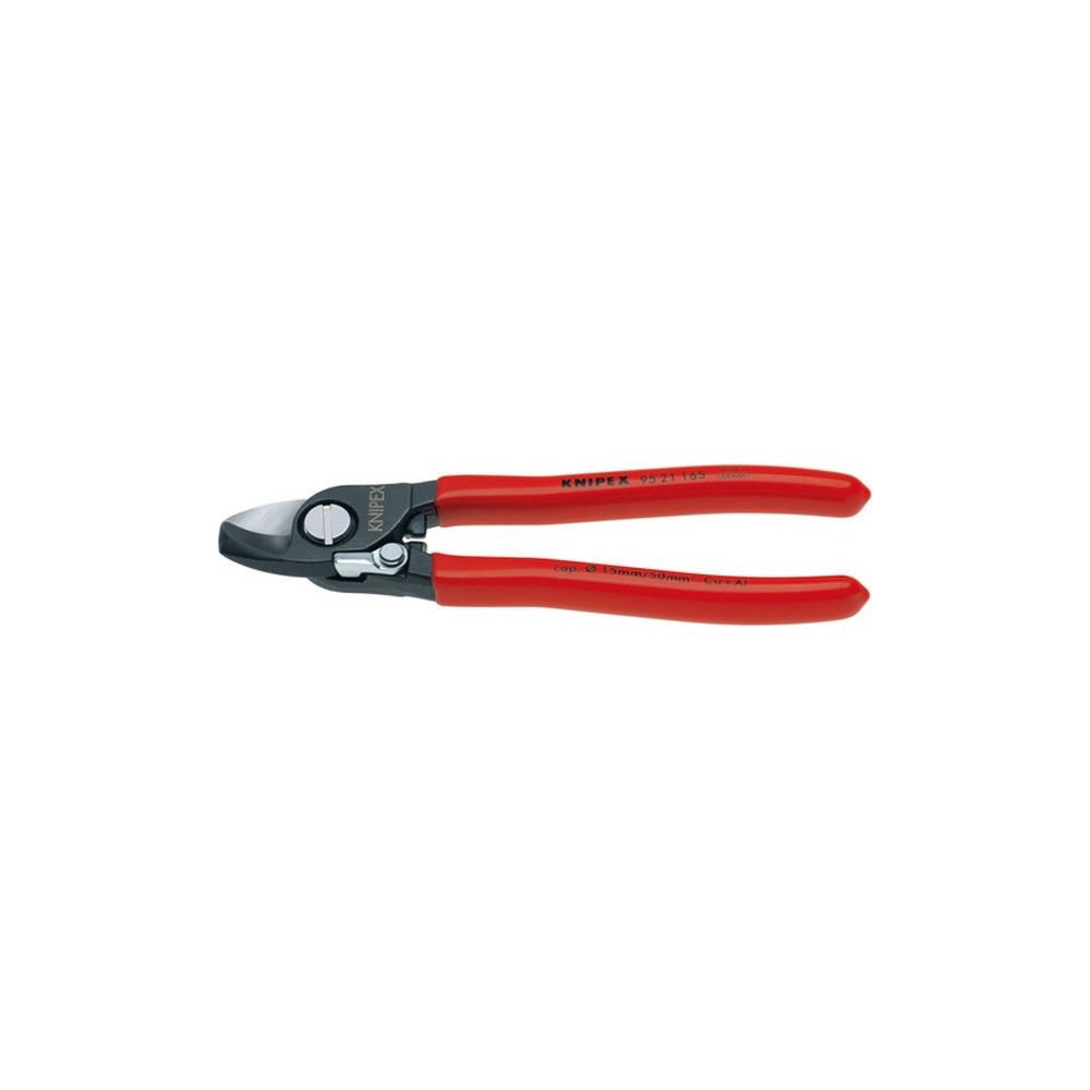 Knipex - Coupe-câbles, tête brunie, poignées à gaine en plastique, ressort d'ouverture intérieur, Long. : 165 mm - Outils de coupe