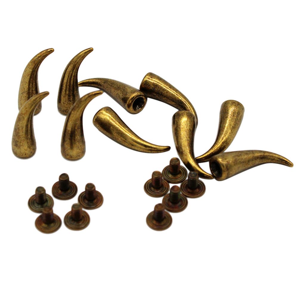 marque generique - 10 ensembles de rivets de goujons à cône courbé pour le cuir bricolage artisanal Punk Bronze - Boulonnerie