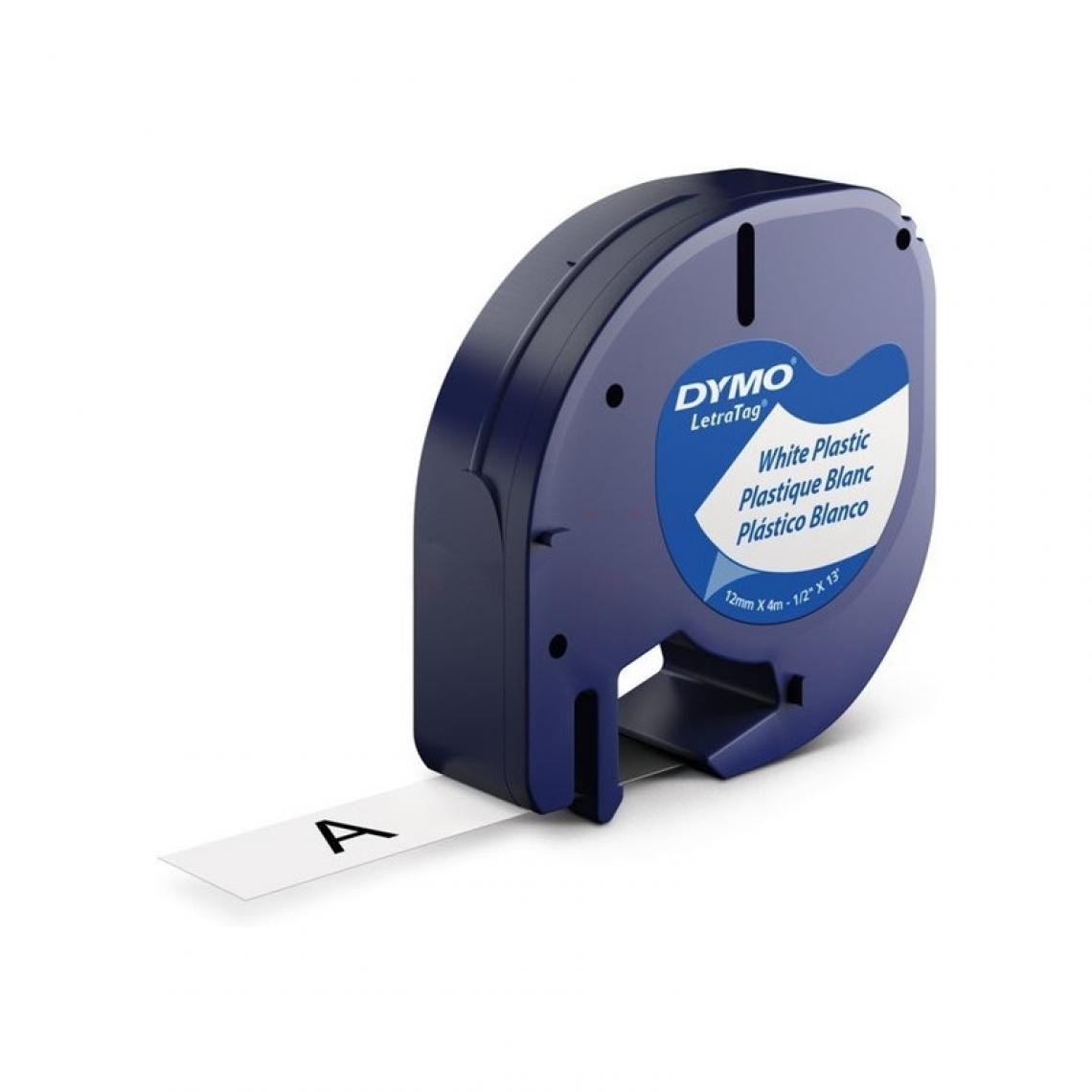 Dymo - DYMO Cassette de ruban LetraTag, plastique, 12 mm x 4 m () - Pointes à tracer, cordeaux, marquage