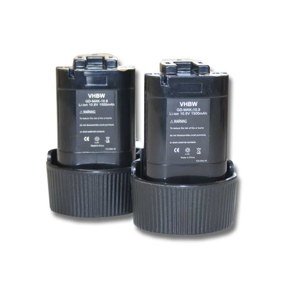 Vhbw - vhbw set de 2 batteries 1500mAh pour outil Makita DF030DWX DF330, DF330D, DF330DWE, DF330DWLX, JR100DWE - Clouterie