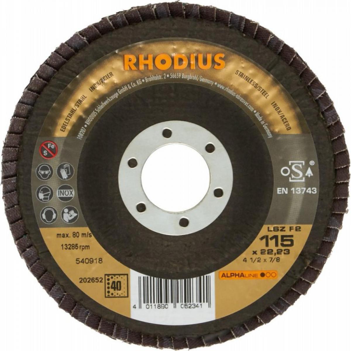 Rhodius - Disque à lamelles LSZ F2115mm K 60 Rhodius - Abrasifs et brosses