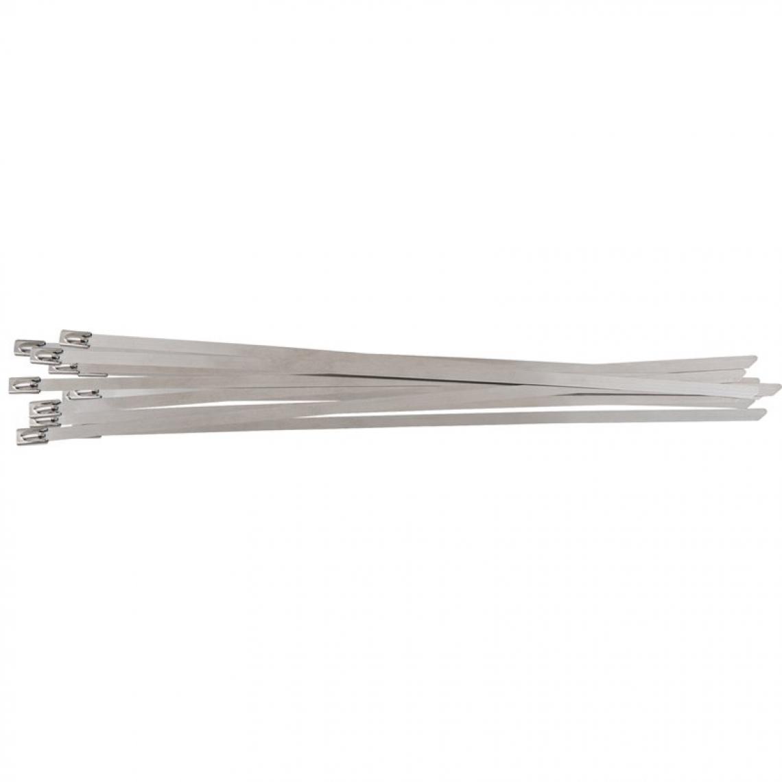 Ks Tools - Colliers serre-câble en acier avec fermeture à bille - 4,6 x 250 mm, 100 pièces - Cheville