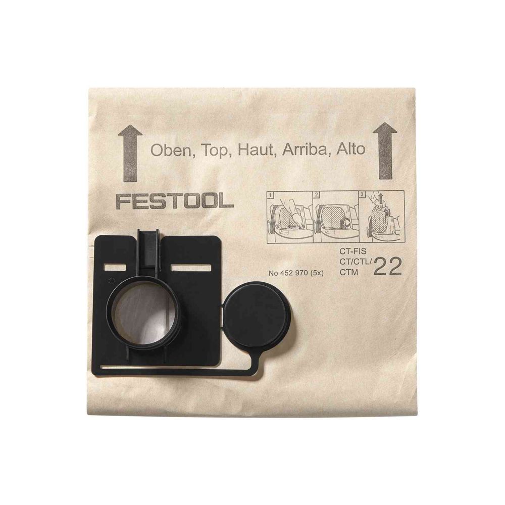 Festool - Sac filtre FESTOOL FIS-CT 55 - 5 pièces - 452973 - Aspirateurs industriels