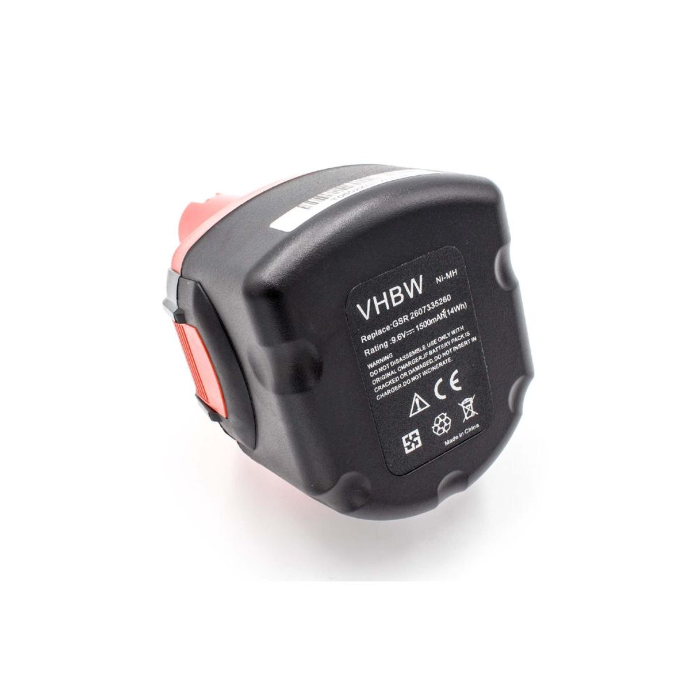 Vhbw - vhbw NiMH batterie 1500mAh (9.6V) pour outil électrique outil tools comme Bosch BAT0408, BAT100, BAT119 - Clouterie