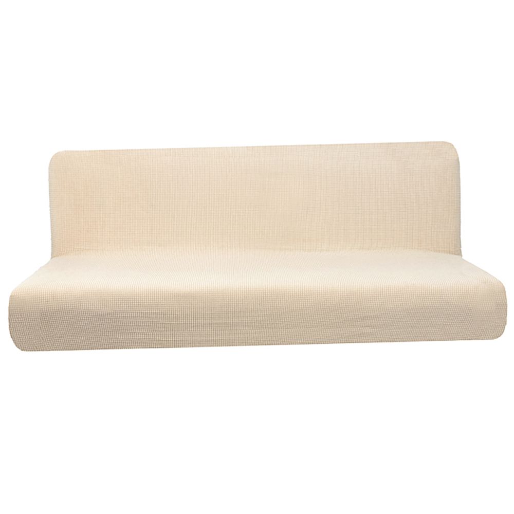 marque generique - Couverture antidérapante de sofa de bras sans pliage pleine housse de canapé-lit beige S - Tiroir coulissant