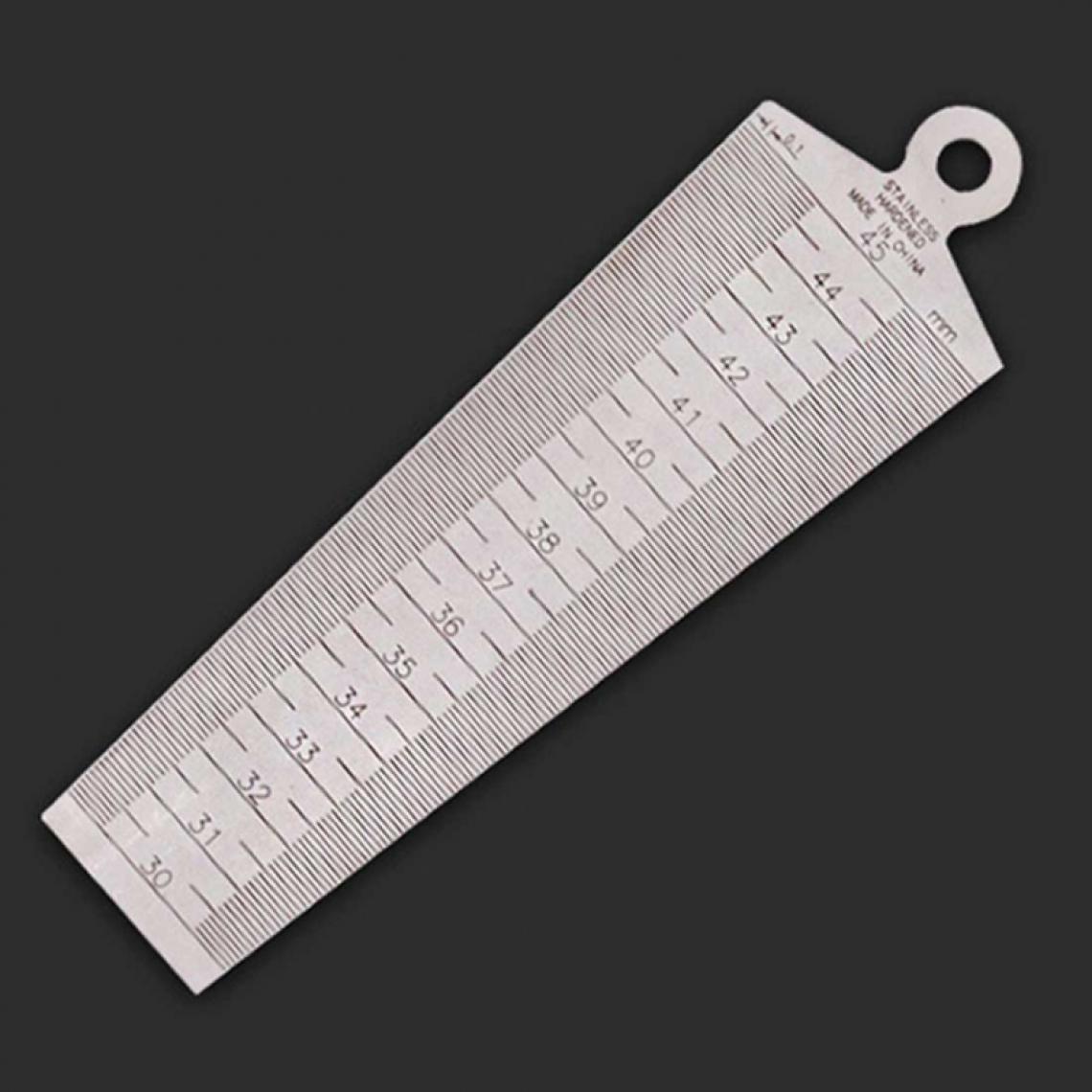 Wewoo - Gauge de coin en acier inoxydable 30-45mm de mesure en métrique impériale outil - Abrasifs et brosses